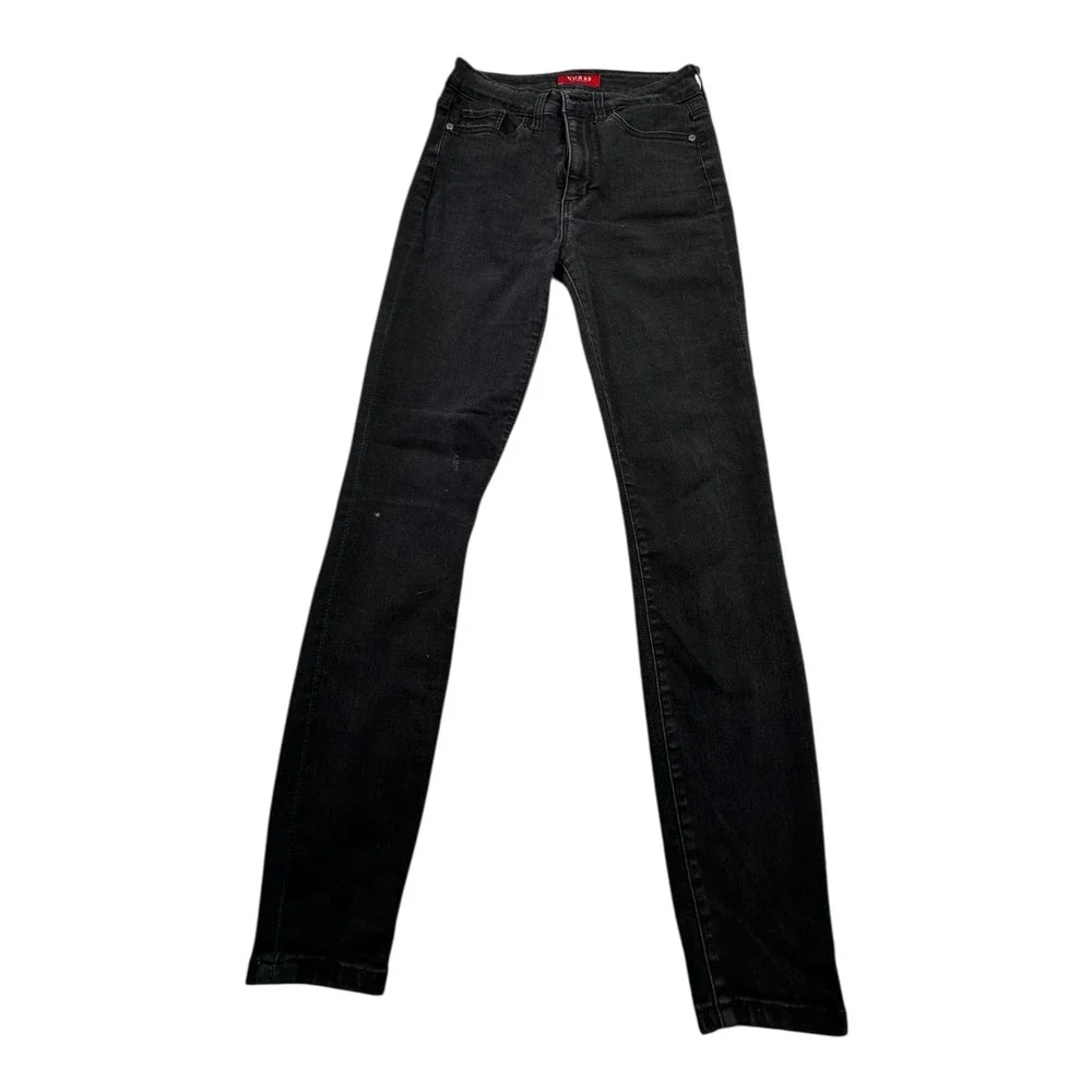 GUESS‎ Women Jeans Black High Rise Skinny Fit Size 26 Casual Style